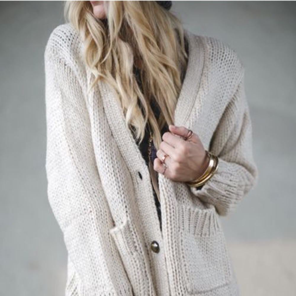 COZY Chunky Preppy boyfriend Cardi